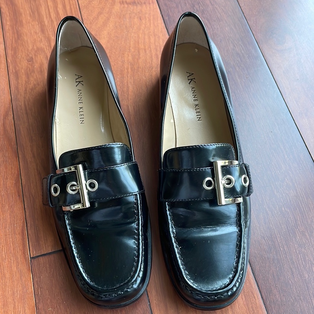 Anne Klein Slip on loafers patent black size 6 1/2 M